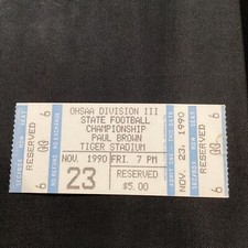 1990 Nov 23 Ohio High School State Football Div III Football Championship Ticket