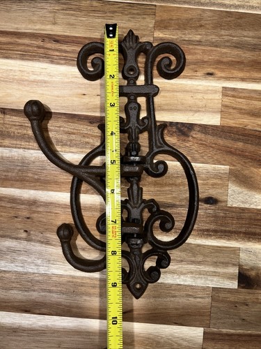Coat hook Cast Iron Double Hook Wall Hanger - Picture 3 of 6