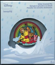 Disney Loungefly Tigger Pooh Piglet Rainy Day Jumbo Slider Winnie the Pooh Pin