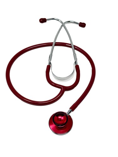First Aid Dual Head Stethoscope for EMS EMT Medical Nurses - All Burgundy - Picture 1 of 2