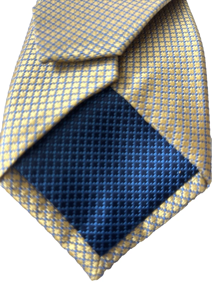 Haines & Bonner London 100% Silk Men's tie Gold Solid 58"x3.25" - Image 4 of 4