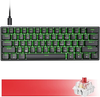Clavier Gamer Mécanique Dierya DK61SE 60% - Noir - QWERTY USB - Occasion