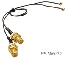 2x 8-inch SMA Bulkhead Female to U.FL/IPX Connector w/ 1.13mm Mini-Coax Cable