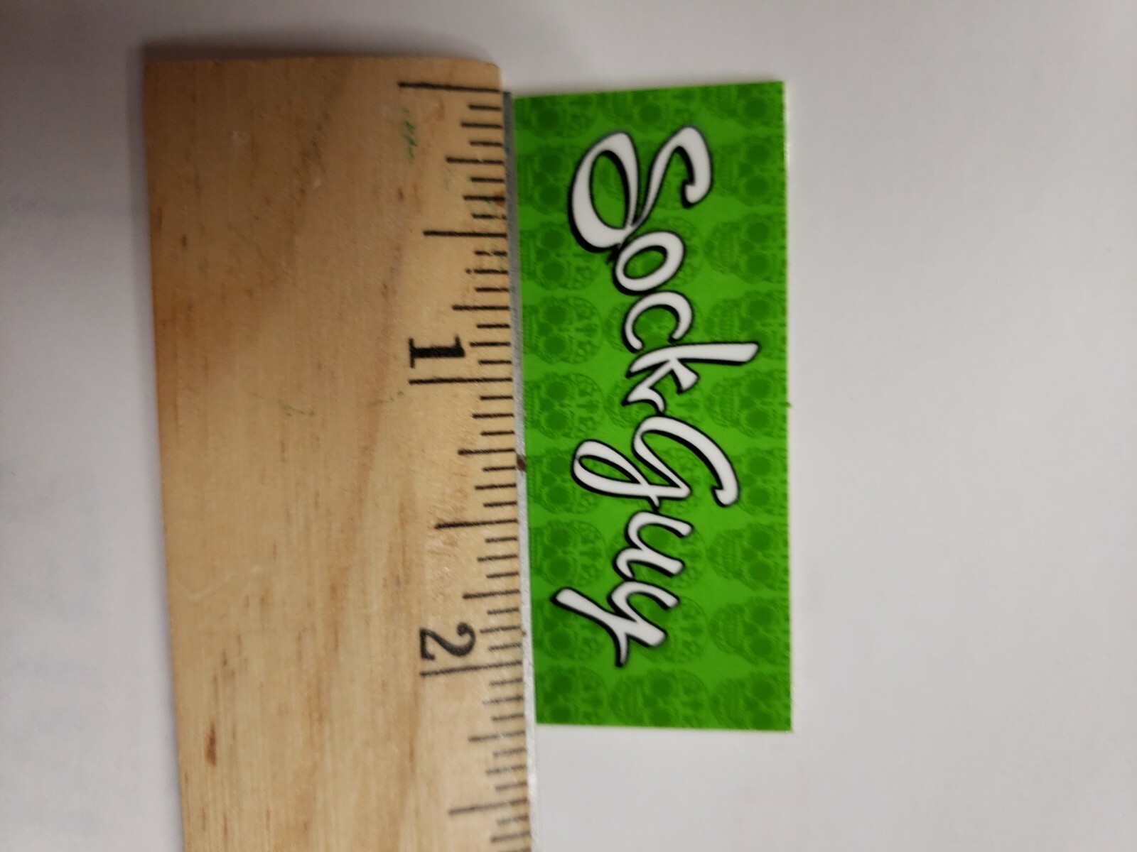 2.25" Green SOCK GUY Sticker Decal - BMX MTB Biking Cycle Road Bike Socks Small 
