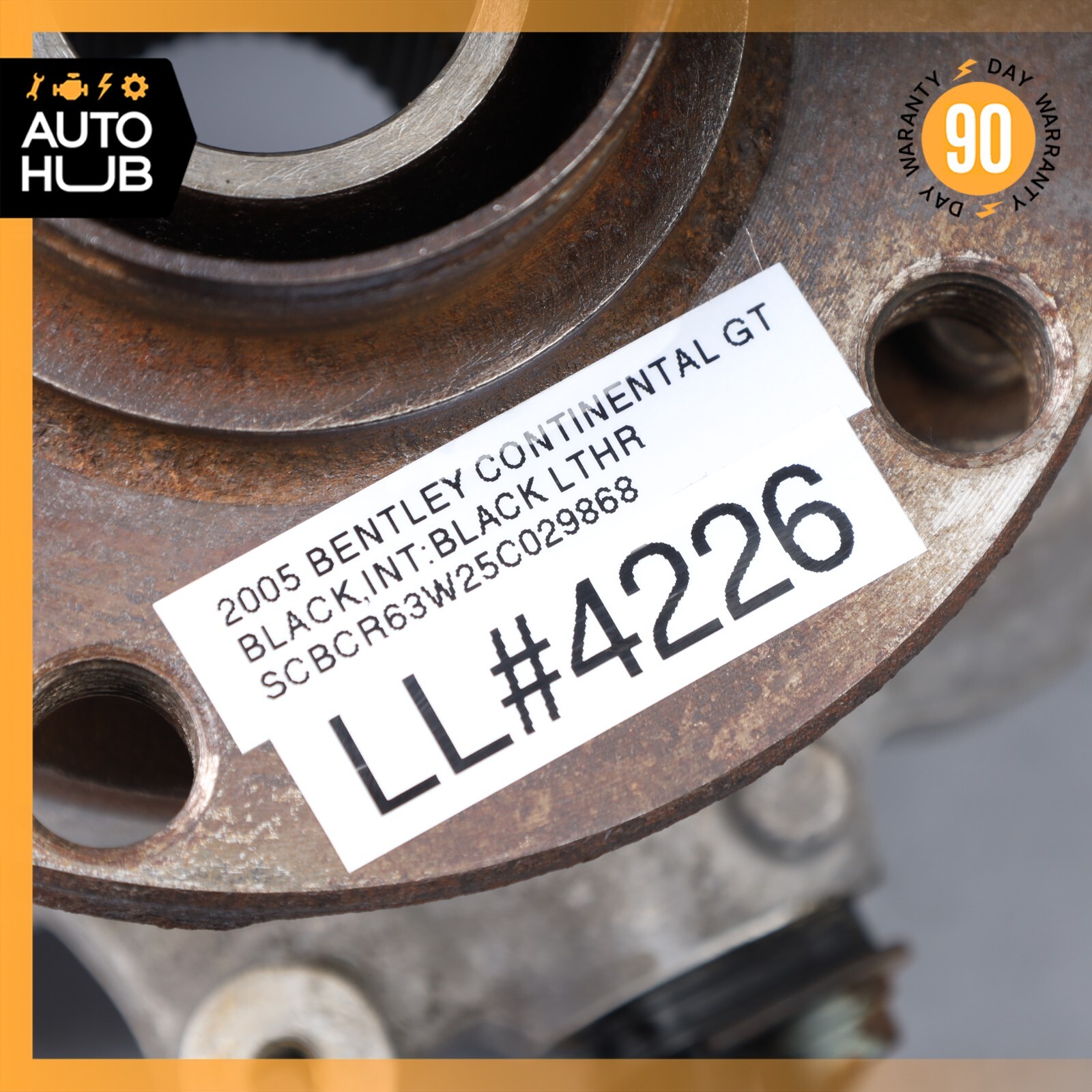 Bentley Continental GT Flying Spur Rear Right Side Spindle Knuckle Hub OEM