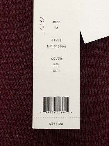 $265 Vince Long Sleeve Crewneck Sweater in Plum Size M 100% Merino Wool - Picture 3 of 8
