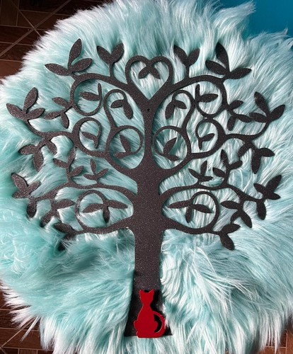 Albero Della Vita Lavagna Magnetica Espositore Calamite E Magneti 90x90 Cm - Foto 3 di 4