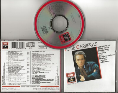 JOSE CARRERAS Opera Arias cd EMI 1989 digital remaster West Germany pressing