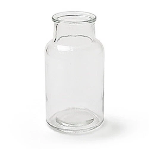 6er Set kleine Vasen je 14cm aus Glas Hochzeit Geburtstag Feiern Flaschen Deko - Bild 2 von 2