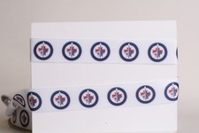 WINNIPEG JETS HOCKEY 7/8" Grosgrain Ribbon 1,3,5,10 yards ship from USA
