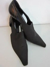 Donald J Pliner Larq Brown Mesh Fabric & Leather Trim Size 10 M Stacked Heels