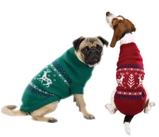 Zack & Zoey CARIBOU Dog Sweater Acrylic Jacquard Design Pullover Fashionable