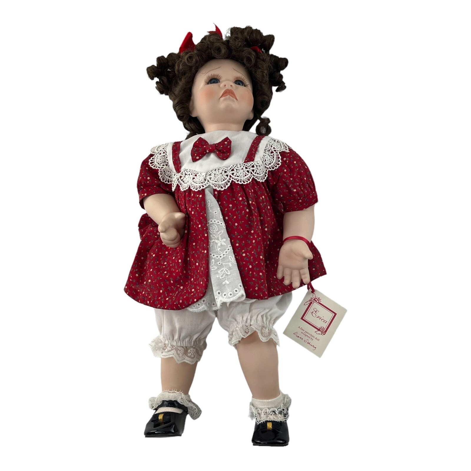 Erica 18 Inch Vintage Porcelain Doll 1992 Hamilton Collectio