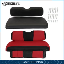 For EZGO TXT Black Golf Cart Front Cushion W/Cushion+Storage Bag Cover Free