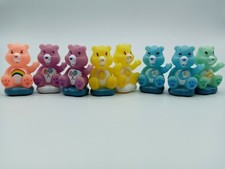 Lot of 8 TCFC Vintage CARE BEARS Toy Figures PVC Cake Toppers Sitting on Cloud