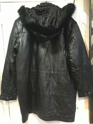Women's Winter Church 100% Lambskin leather Hooded faux fur jacket coat plus 2XL - Picture 6 of 12