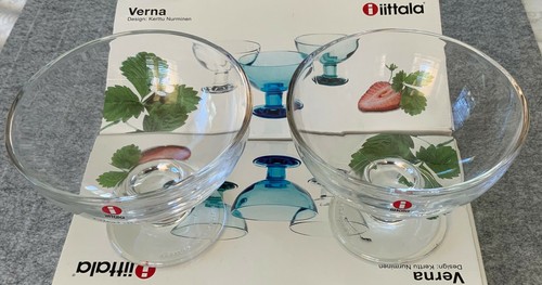 Iittala Verna Bowls 2 pc In Box Finland by Kerttu Nurminen New Discontinued - Picture 5 of 12