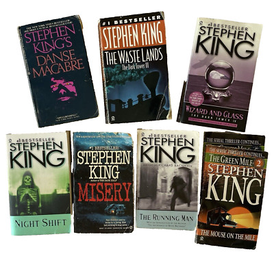 Stephen King Lot x8: Danse Macabre, Misery, Waste Lands, Night Shift, & more PBK