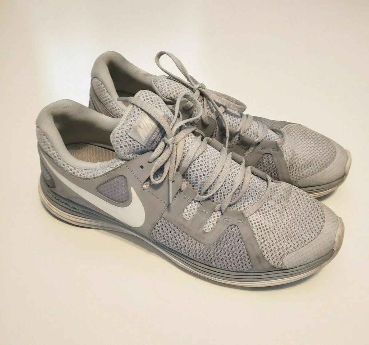 Lleno Describir Sanción Nike Lunarlon Mens Size 13 Lunar Flash Athletic Shoes Gray White | eBay