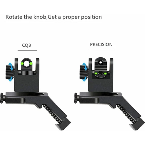 21mm Iron Sights 45 Grad Fiber Optics Offset Flip-Up Front and Rear Sights - Bild 10 von 15