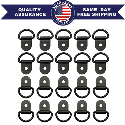 20Pcs Black D Shape tie Down Anchors ring For Car Truck Trailers RV Boats