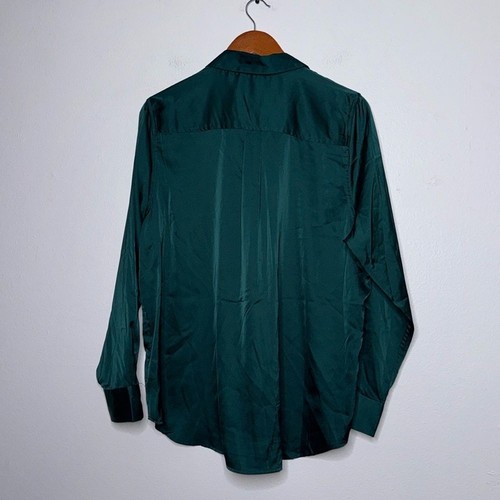 Equipment Camicia Casual Firmata Verde Smeraldo Taglia Large - Foto 4 di 12