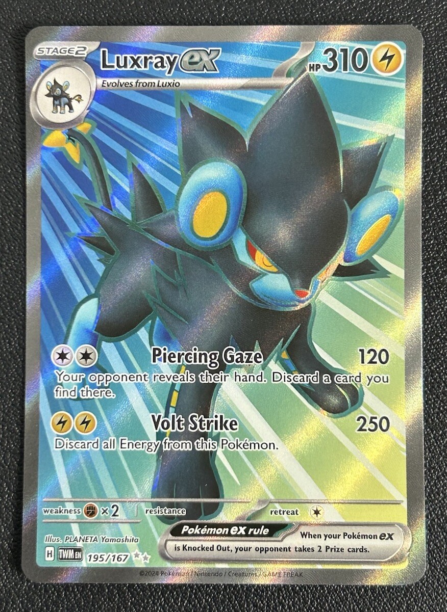Luxray ex 195/167 Twilight Masquerade Full Art Ultra Rare Pokemon TCG Card NM