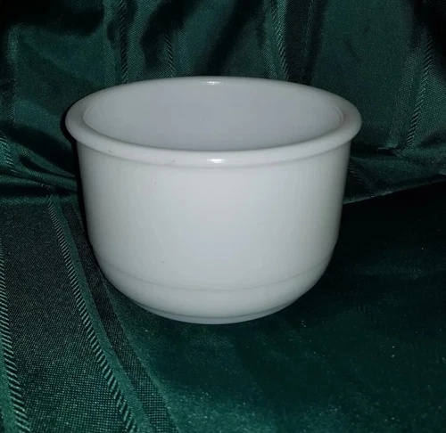 Vintage White Milk Glass Mixing Bowl Thick Dish