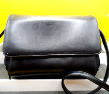 VTG Genuine Leather Clutch Handbag Shoulder Bag Purse w/Wallet/Dividers/Key Clip