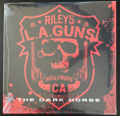RILEYS L.A. GUNS  DARK HORSE RED & BLACK MARBLE VINYL LP LIMITED NEW SEALED MINT