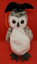 TY 1999 WISER the GRADUATION OWL BEANIE BABY - MINT WITH MINT TAGS