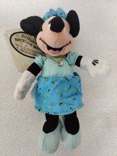 Disney Minnie Plush April Birthstone Necklace Bean Bag Stuffed Toy 9"