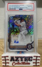 2022 Bowman Chrome Prospect #CPAAST- Austin Schultz Speckle Auto /299- Tigers
