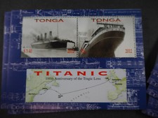 Tonga 2012, Block "Titanic" **/MNH gezähnt/ungez. per 100 (ME 1000,-)