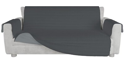 Sofaüberwurf 3 Sitzer Sofabezug Sofa Überwurf Mikrofaser Couch Grau 175 cm