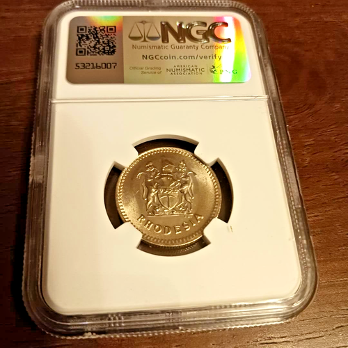 1975 Rhodesian 10 Cents MS 66 - Picture 4 of 4