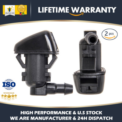 2-Pack Windshield Washer Nozzles For 2008-2010 Ford F250 F350 F450 F550 Trucks - Direct Fit Replacement