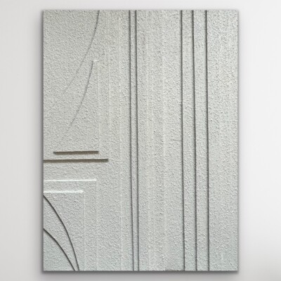 Textured Abstract Geometric Shapes Wall Art Modern Painting Beige