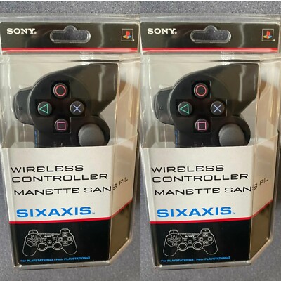 Lot (2) Sony Wireless PS3 Controller SIXAXIS Bluetooth 2-895-015-01 NOS