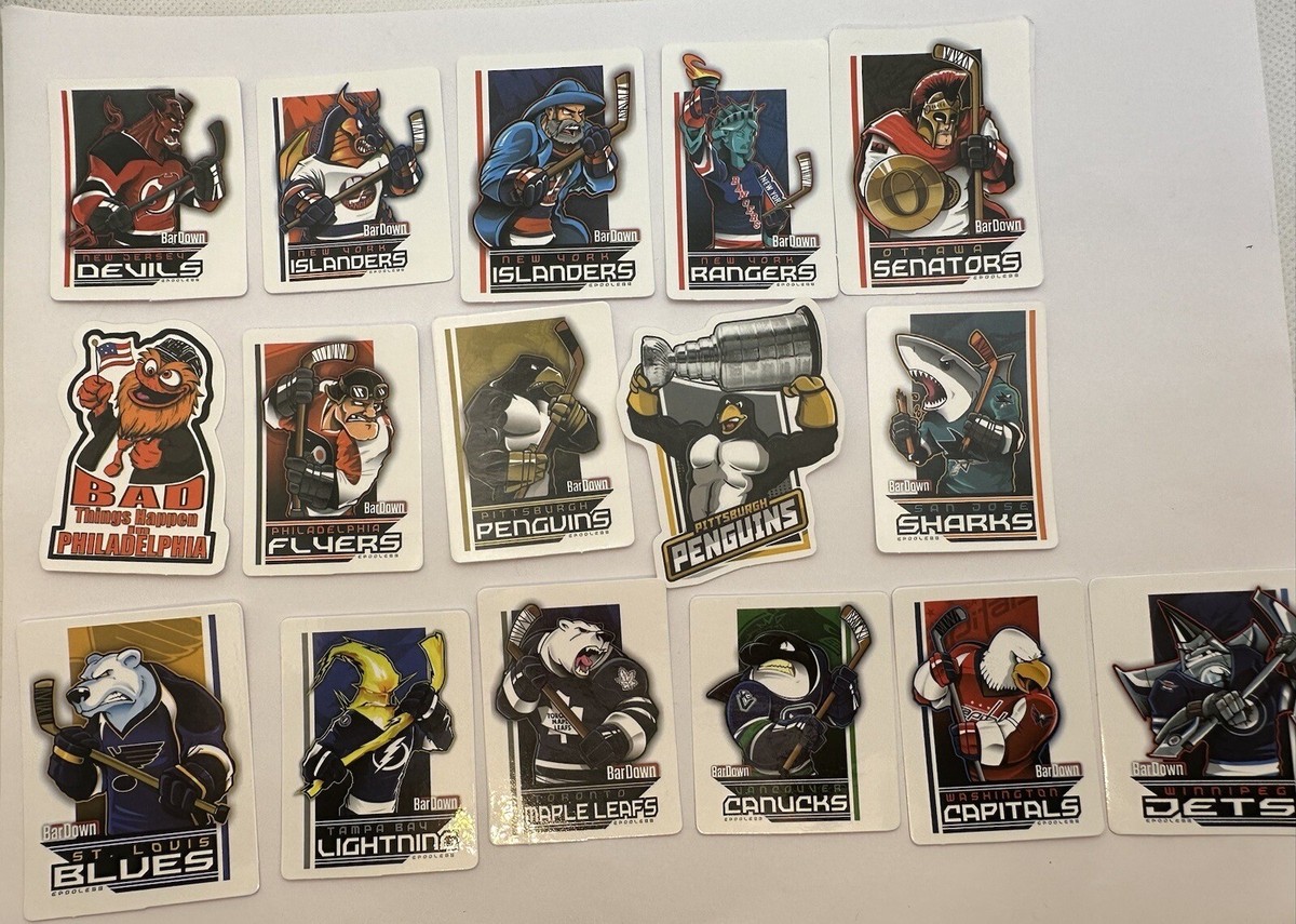 NHL Hockey Stickers, Sets of 2, waterproof, vinyl | eBay