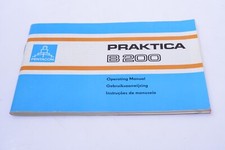   PENTACON, PRAKTICA B200 CAMERA ORIGINAL INSTRUCTIONS MANUAL 3 LANGUAGES 133-2