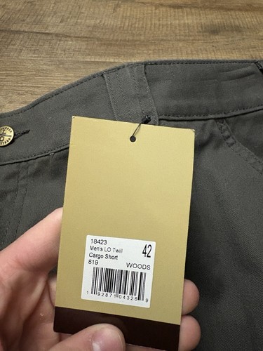 NEW Lincoln Outfitters Men's Flat Front Stretch Twill Khaki Cargo Shorts 42 Gray - Picture 3 of 7
