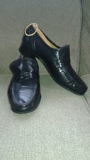 DONALD J PLINNER MEN SHOES LOAFERS BLACK SIZE 9.5 M