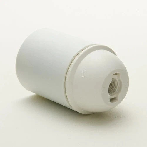 JEANI A41W ES WHITE PLASTIC LAMPHOLDER 10MM ENTRY PLAIN LINER