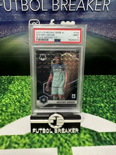 Destiny Udogie Rookie RC 1/1 OFO Udinese Panini Mosaic Serie A 2021-22 PSA 9