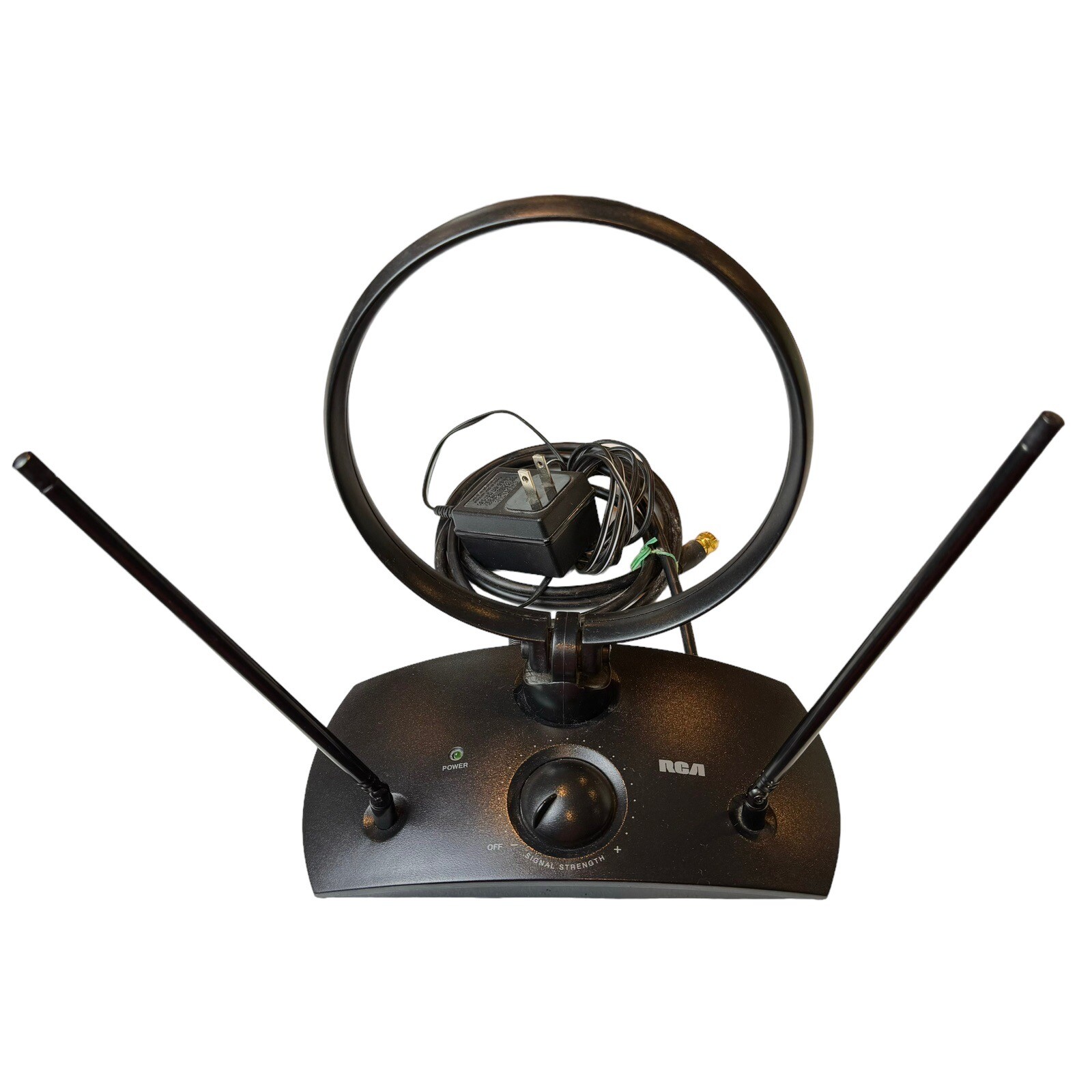 RCA Amplified VHF/UHF/FM/HDTV Indoor TV Antenna ANT200B ANT200 Rabbit Ears eBay