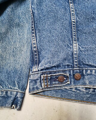 Vtg 80s LEVIS Trucker Jacket 70506 0216 Denim Type 3 Sz 40R Made