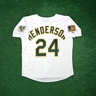 Rickey Henderson 1994 Oakland Athletics 125th Anniv. Men's Home White Jersey