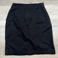 Vintage 90  s Ralph Lauren Jeans Co. Black Cotton Pencil Skirt Size 10