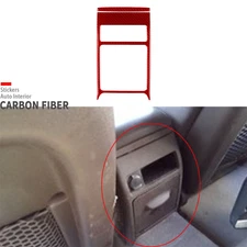 Red Carbon Fiber Interior Rear Storage Panel Frame For Chevrolet Malibu 2008-12